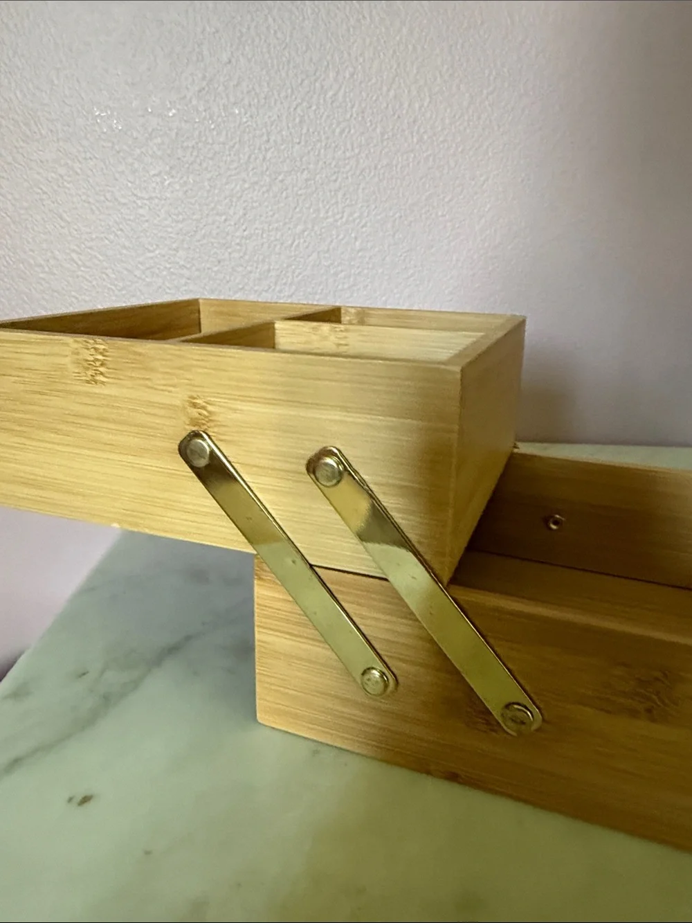 Bamboo Multi-Compartment Desk or Makeup Organizer - Natural Bamboo